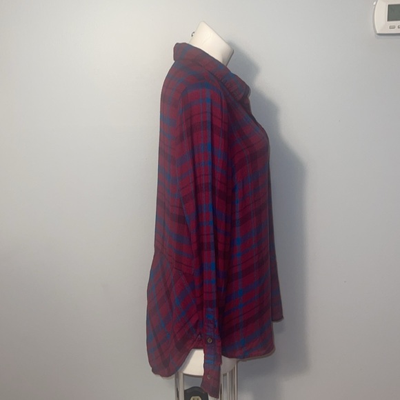 Lucky Brand ladies plaid casual long sleeve button down shirt. Size X-large. - Picture 4 of 11